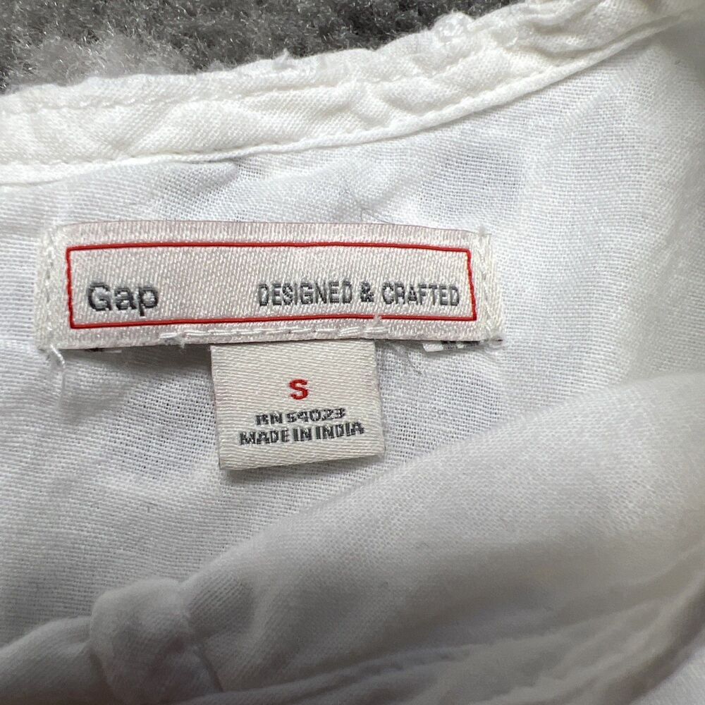 GAP White Circle Eyelet Shift Dress Small Summer Bridal Graduation Beach Photos - Picture 3 of 9